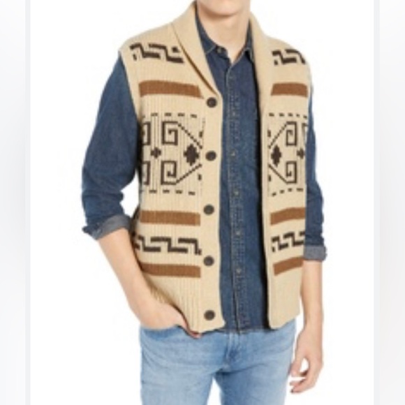 PENDLETON Sweater Men XXL_The Original Westerley Lambs Wool Knit Cardigan Vest - Picture 2 of 10